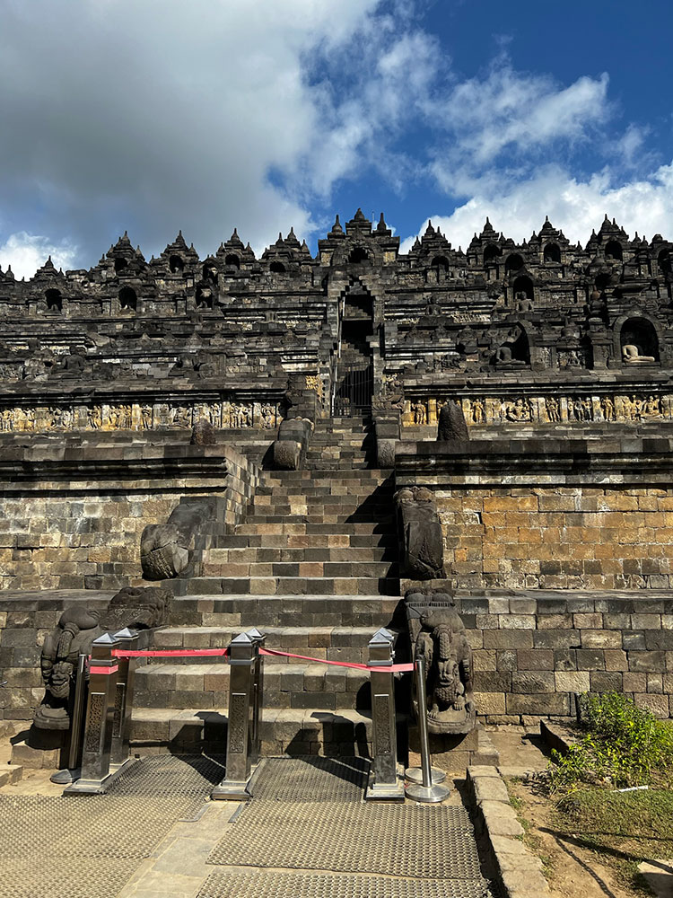Borobudur Temple from the ground level